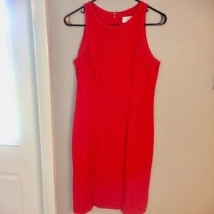 LOFT Red eyelet Dress